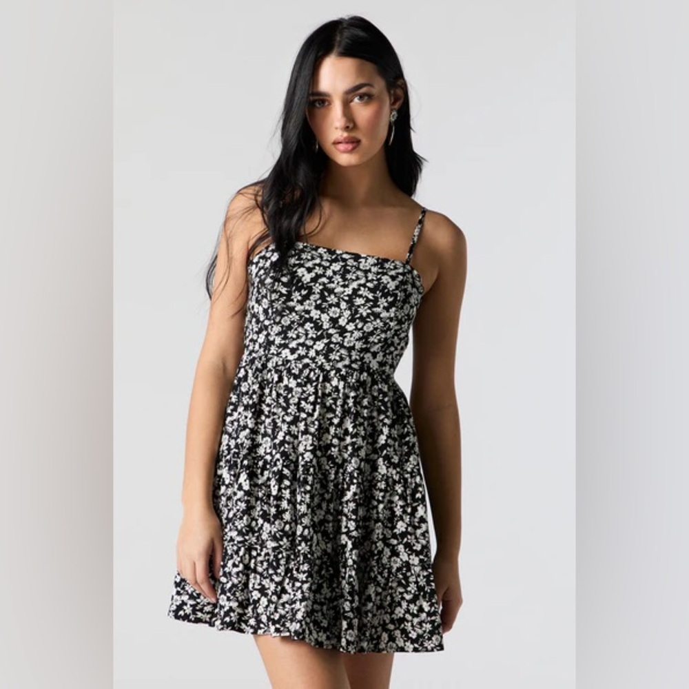 Floral mini dress - comfy!